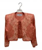 Yves Saint Laurentイヴサンローラン）の古着「デザイン刺繍テーラード」｜ピンク