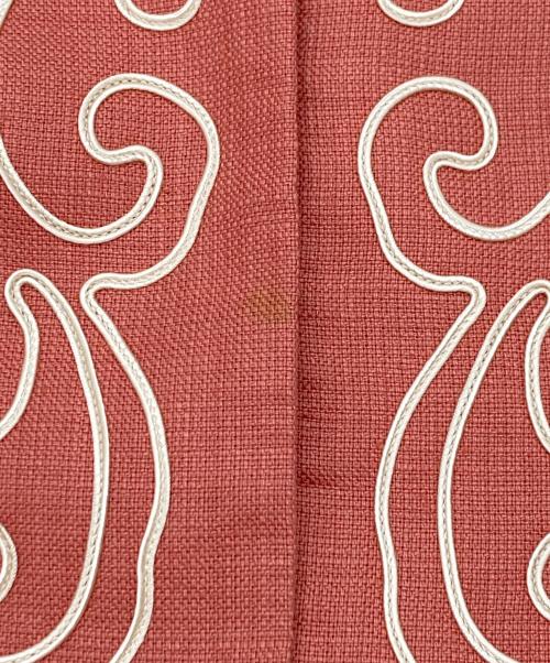 Yves Saint Laurent（イヴサンローラン）Yves Saint Laurent (イヴサンローラン) デザイン刺繍テーラード ピンク サイズ:SIZE Mの古着・服飾アイテム