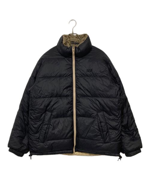 FIRST DOWN（ファーストダウン）FIRST DOWN (ファーストダウン) WIND AND SEA (ウィンダンシー) ダウンジャケット ブラック×ブラウン サイズ:SIZE Lの古着・服飾アイテム