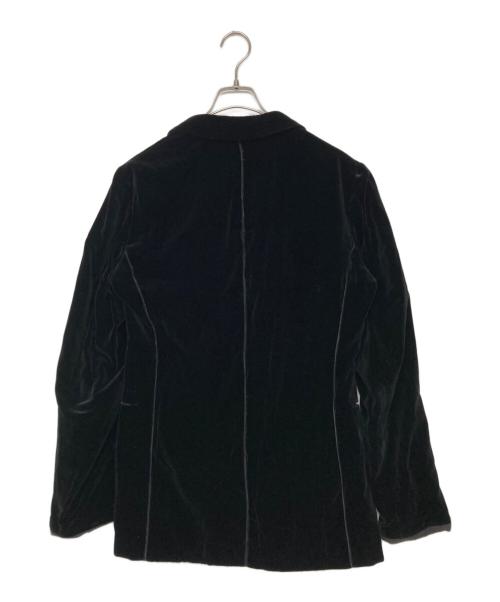 BOTTEGA VENETA ベロアテーラードジャケット（ボッテガベネタ）BOTTEGA VENETA ベロアテーラードジャケット (ボッテガベネタ) ベロアテーラードジャケット ブラック サイズ:SIZE 48の古着・服飾アイテム