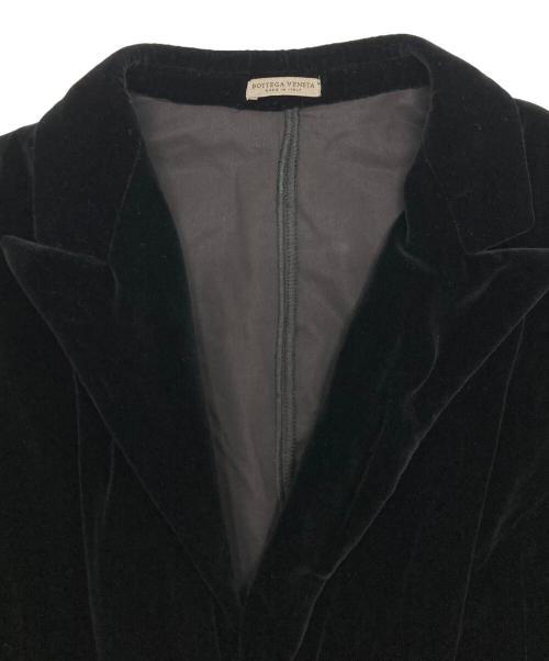 BOTTEGA VENETA ベロアテーラードジャケット（ボッテガベネタ）BOTTEGA VENETA ベロアテーラードジャケット (ボッテガベネタ) ベロアテーラードジャケット ブラック サイズ:SIZE 48の古着・服飾アイテム