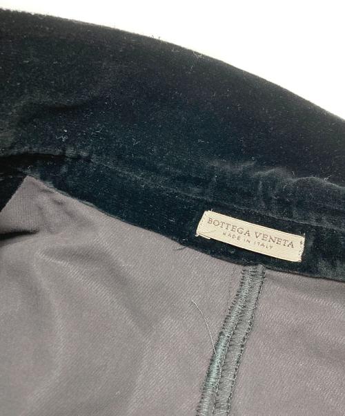 BOTTEGA VENETA ベロアテーラードジャケット（ボッテガベネタ）BOTTEGA VENETA ベロアテーラードジャケット (ボッテガベネタ) ベロアテーラードジャケット ブラック サイズ:SIZE 48の古着・服飾アイテム