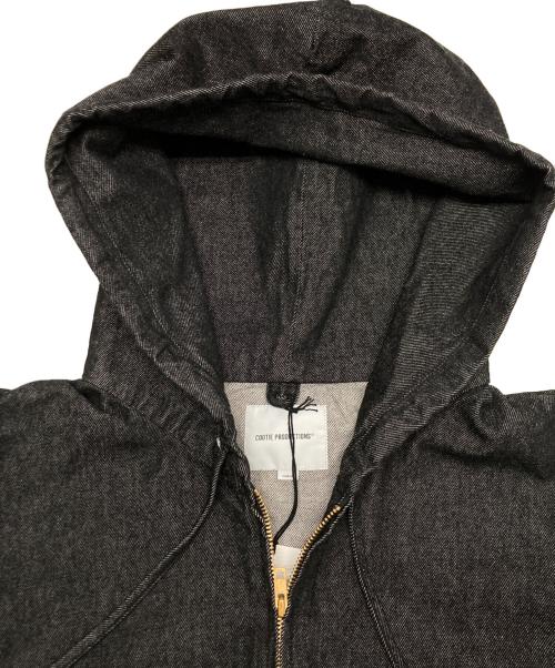 COOTIE PRODUCTIONS（クーティープロダクツ）COOTIE PRODUCTIONS (クーティープロダクツ) 12.5oz デニム ジップアップフーディージャケット ブラック サイズ:SIZE Lの古着・服飾アイテム