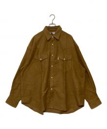 COOTIE PRODUCTIONS（クーティープロダクツ）の古着「モールスキン ウエスタンシャツ」｜ブラウン