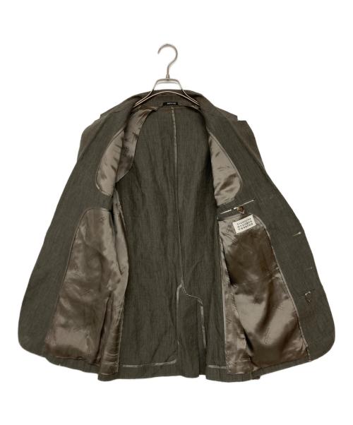 Maison Margiela（メゾンマルジェラ）Maison Margiela (メゾンマルジェラ) 断ち切り テーラードジャケット ブラウン サイズ:SIZE 50の古着・服飾アイテム