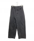 BLURHMSブラームス）の古着「12.9oz Bias Denim Pants」｜ブラック