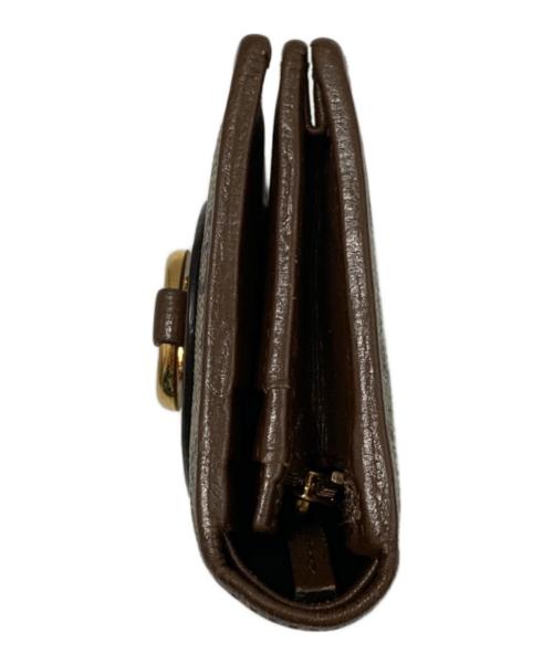 GUCCI（グッチ）GUCCI (グッチ) GG スプリーム ホースビット 二つ折り財布 ベージュの古着・服飾アイテム