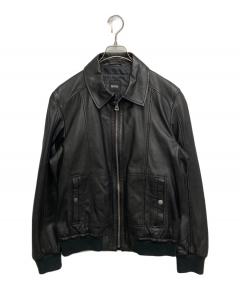 中古・古着通販】NAUTICA (ノーティカ) レザージャケット ブラック