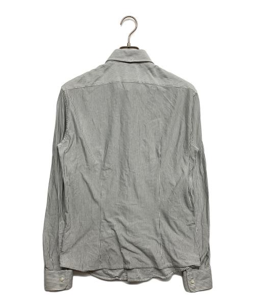 BRUNELLO CUCINELLI（ブルネロクチネリ）BRUNELLO CUCINELLI (ブルネロクチネリ) ストライプシャツ グレー サイズ:Sの古着・服飾アイテム