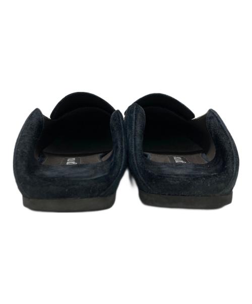 sergio rossi（セルジオロッシ）sergio rossi (セルジオロッシ) ロゴプレート レザースリッパ ブラック サイズ:SIZE 5の古着・服飾アイテム