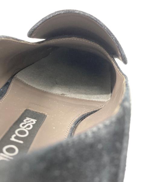 sergio rossi（セルジオロッシ）sergio rossi (セルジオロッシ) ロゴプレート レザースリッパ ブラック サイズ:SIZE 5の古着・服飾アイテム