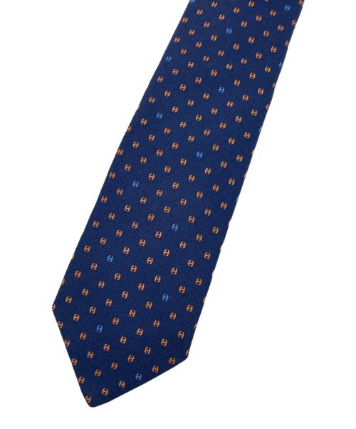 HERMES（エルメス）HERMES (エルメス) ヘヴィシルクタイ ネクタイ ネイビー サイズ:FREEの古着・服飾アイテム