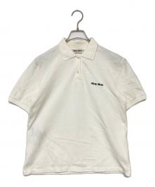 MIU MIU（ミュウミュウ）の古着「コットンピケ ポロシャツ」｜ホワイト