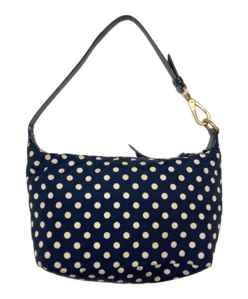 MIU MIU（ミュウミュウ）MIU MIU (ミュウミュウ) スピリット プリントファイユ ミニバッグ ネイビーの古着・服飾アイテム