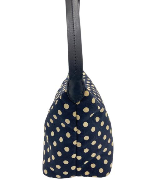 MIU MIU（ミュウミュウ）MIU MIU (ミュウミュウ) スピリット プリントファイユ ミニバッグ ネイビーの古着・服飾アイテム