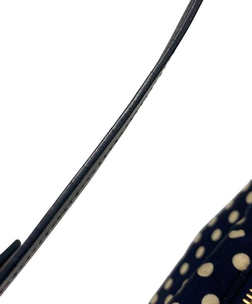 MIU MIU（ミュウミュウ）MIU MIU (ミュウミュウ) スピリット プリントファイユ ミニバッグ ネイビーの古着・服飾アイテム