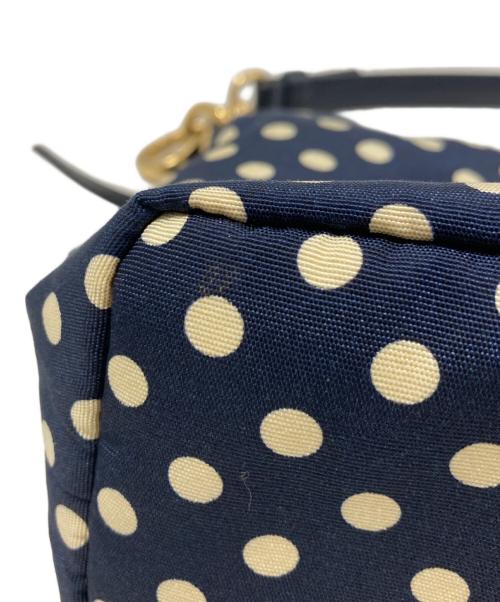 MIU MIU（ミュウミュウ）MIU MIU (ミュウミュウ) スピリット プリントファイユ ミニバッグ ネイビーの古着・服飾アイテム