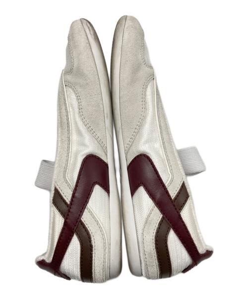 MIU MIU（ミュウミュウ）MIU MIU (ミュウミュウ) ジムナジウム バレリーナ ホワイト×ブラウン サイズ:SIZE 35・5の古着・服飾アイテム