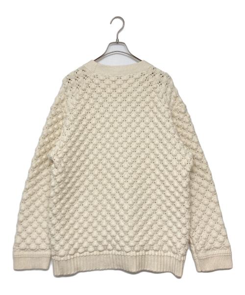 beautiful people（ビューティフルピープル）beautiful people (ビューティフルピープル) cotton shark skin knitting cardigan ホワイト サイズ:SIZE 42の古着・服飾アイテム