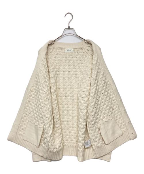 beautiful people（ビューティフルピープル）beautiful people (ビューティフルピープル) cotton shark skin knitting cardigan ホワイト サイズ:SIZE 42の古着・服飾アイテム
