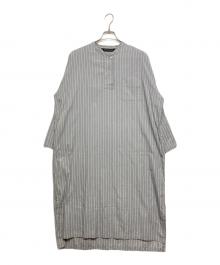 mizuiro-ind（ミズイロインド）の古着「バンドカラーシャツワンピース」｜グレー