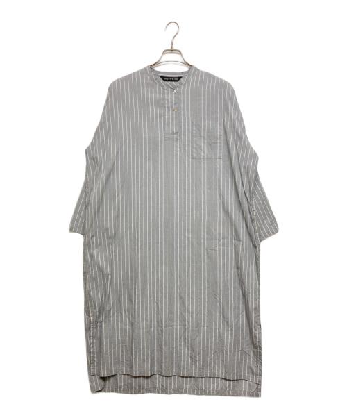 mizuiro-ind（ミズイロインド）mizuiro-ind (ミズイロインド) バンドカラーシャツワンピース グレー サイズ:不明の古着・服飾アイテム