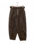 JIL SANDER（ジルサンダー）の古着「ベルテッドパンツ」｜ブラウン