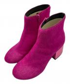 MM6 Maison Margielaエムエムシックスメゾンマルジェラ）の古着「チャンキーヒールハラコブーツ」｜ピンク