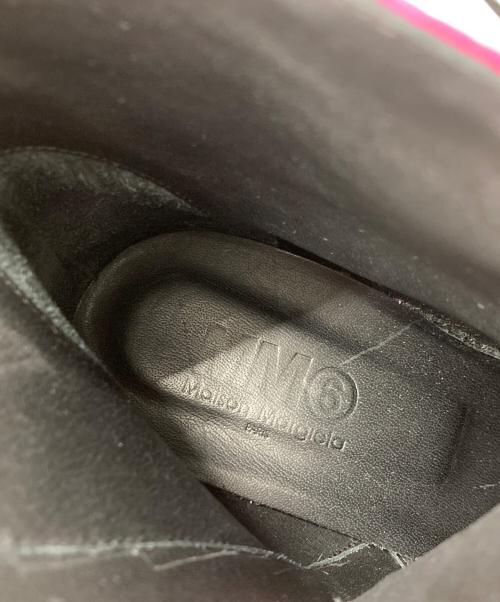 MM6 Maison Margiela（エムエムシックスメゾンマルジェラ）MM6 Maison Margiela (エムエムシックスメゾンマルジェラ) チャンキーヒールハラコブーツ ピンク サイズ:SIZE 38の古着・服飾アイテム