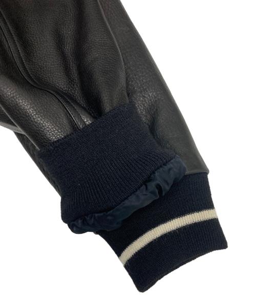 WACKO MARIA（ワコマリア）WACKO MARIA (ワコマリア) ELLEN VON UNWERTH (エレン・フォン・アンワース) LEATHER VARSITY JACKET ブラック サイズ:SIZE XLの古着・服飾アイテム