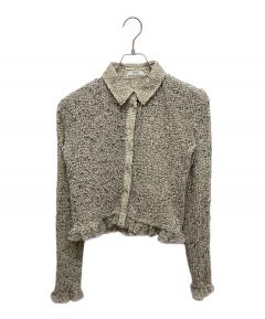 中古・古着通販】CLANE (クラネ) BIG COLLAR DRAWSTRING BLOUSE ライト