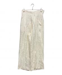 ETRE TOKYO（エトレトウキョウ）の古着「フロントデザインハイウエストパンツ」｜ベージュ