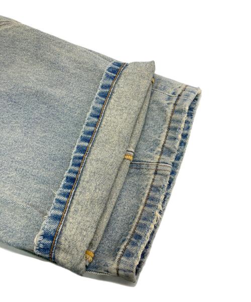 SUPPLIER（サプライヤー）SUPPLIER (サプライヤー) CROSS LEATHER PATCH BAGGY DENIM インディゴ サイズ:SIZE Lの古着・服飾アイテム