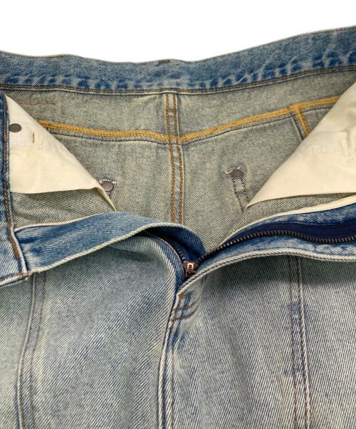 SUPPLIER（サプライヤー）SUPPLIER (サプライヤー) CROSS LEATHER PATCH BAGGY DENIM インディゴ サイズ:SIZE Lの古着・服飾アイテム