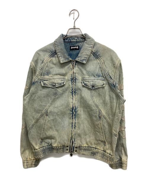 SUPPLIER（サプライヤー）SUPPLIER (サプライヤー) CROSS LEATHER PATCH DENIM JACKET インディゴ サイズ:SIZE Lの古着・服飾アイテム