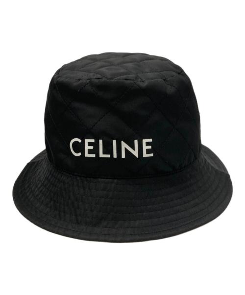 CELINE（セリーヌ）CELINE (セリーヌ) ナイロンツイルキルティングバケットハット ブラック サイズ:SIZE Mの古着・服飾アイテム