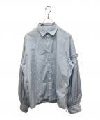 D-VECディーベック）の古着「ダブルスリーブシャツ」｜ホワイト×ブルー