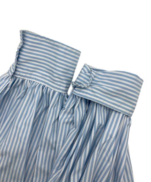 D-VEC（ディーベック）D-VEC (ディーベック) ダブルスリーブシャツ ホワイト×ブルー サイズ:SIZE 3の古着・服飾アイテム