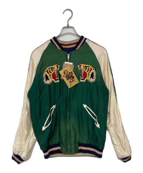TAILOR TOYO（テーラー東洋）TAILOR TOYO (テーラー東洋) Early 1950s Style Acetate Souvenir Jacket “TIGER HEAD” × “JAPAN MAP” ネイビー サイズ:SIZE S 未使用品の古着・服飾アイテム