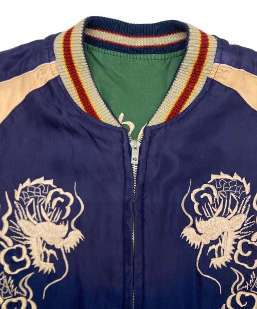 TAILOR TOYO（テーラー東洋）TAILOR TOYO (テーラー東洋) Early 1950s Style Acetate Souvenir Jacket “TIGER HEAD” × “JAPAN MAP” ネイビー サイズ:SIZE S 未使用品の古着・服飾アイテム