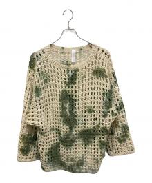 INDUSTRIAL HINDUSTAN Niche（インダストリアル ヒンドゥスタン ニッチ）の古着「メッシュニット」｜ベージュ×カーキ