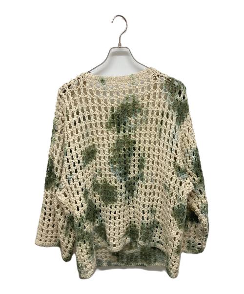 INDUSTRIAL HINDUSTAN Niche（インダストリアル ヒンドゥスタン ニッチ）INDUSTRIAL HINDUSTAN Niche (インダストリアル ヒンドゥスタン ニッチ) メッシュニット ベージュ×カーキ サイズ:SIZE Freeの古着・服飾アイテム