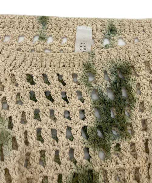 INDUSTRIAL HINDUSTAN Niche（インダストリアル ヒンドゥスタン ニッチ）INDUSTRIAL HINDUSTAN Niche (インダストリアル ヒンドゥスタン ニッチ) メッシュニット ベージュ×カーキ サイズ:SIZE Freeの古着・服飾アイテム