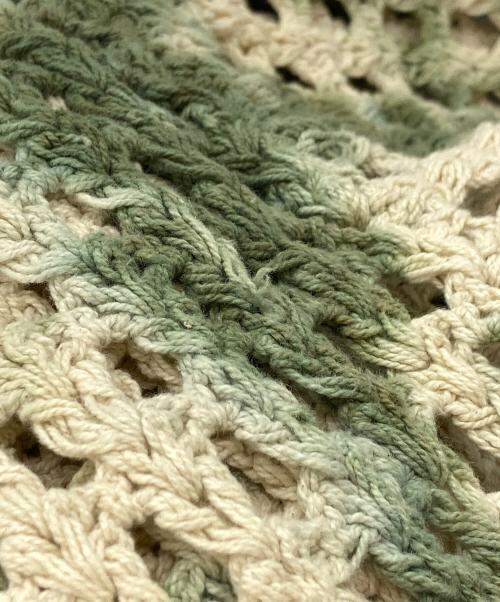 INDUSTRIAL HINDUSTAN Niche（インダストリアル ヒンドゥスタン ニッチ）INDUSTRIAL HINDUSTAN Niche (インダストリアル ヒンドゥスタン ニッチ) メッシュニット ベージュ×カーキ サイズ:SIZE Freeの古着・服飾アイテム