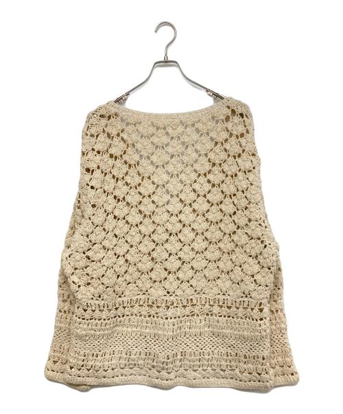 INDUSTRIAL HINDUSTAN Niche（インダストリアル ヒンドゥスタン ニッチ）INDUSTRIAL HINDUSTAN Niche (インダストリアル ヒンドゥスタン ニッチ) クロシェニットカーディガン アイボリー サイズ:不明の古着・服飾アイテム