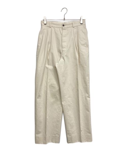 NEAT（ニート）NEAT (ニート) タックテーパードパンツ ホワイト サイズ:SIZE 42の古着・服飾アイテム