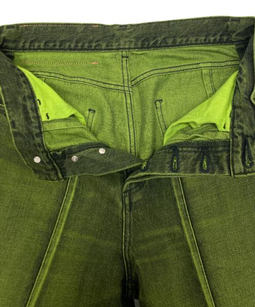 SUBLATIONS（サブレーションズ）SUBLATIONS (サブレーションズ) WIDE SEAM DENIM BAGGY PANTS グリーン サイズ:SIZE 0の古着・服飾アイテム
