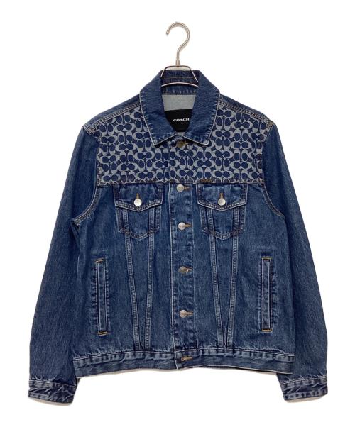 COACH（コーチ）COACH (コーチ) Signature Denim Tracker シグネチャー デニム トラッカージャケット インディゴ サイズ:size Mの古着・服飾アイテム