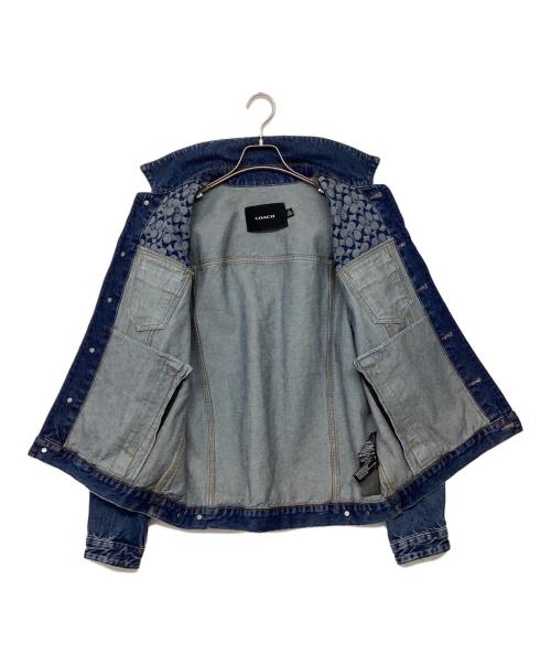 COACH（コーチ）COACH (コーチ) Signature Denim Tracker シグネチャー デニム トラッカージャケット インディゴ サイズ:size Mの古着・服飾アイテム