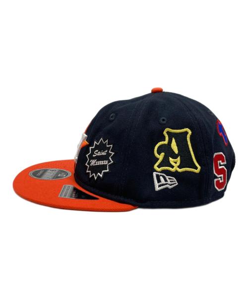 New Era（ニューエラ）New Era (ニューエラ) SAINT MICHAEL (セントマイケル) MLB ヒューストン・アストロズキャップ ネイビー×オレンジの古着・服飾アイテム
